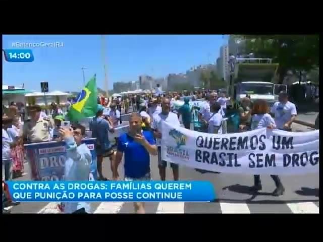 Matéria sobre a Marcha das Famílias Contra às Drogas no Rio de Janeiro na TV Record